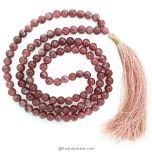 Pink Tourmaline Mala Rosary, Natural Round Tourmaline Gemstone 108 + 1 Beads Necklace | Original Pink Tourmaline Stone Chakra Mala 