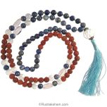 Lapis Lazuli - Sphatik - Rudraksha Necklace