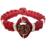  4 Mukhi Rudraksha Wrist Band in Copper