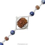 7 Mukhi Rudraksha Silver Bracelet