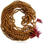  7 mm White Chandan Sandalwood Mala - Plain Smooth Round White Sandalwood Beads Rosary Wholesale Pack of 10 Mala for Wearing or doing Japa