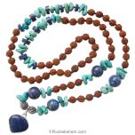 Lapis Lazuli - Turquoise - Rudraksha Necklace