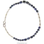 Lapis Lazuli Gemstone Silver Anklet