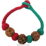  Multi Coloured Rudraksha Education Wrist Band