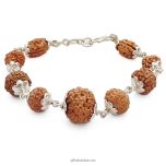 Navgrah Rudraksha Beads Bracelet in Silver | To Pacify all the Nine Planets