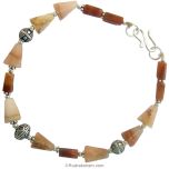 Orange and Brown Stone Bracelet