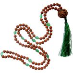  Rudraksha - Emerald Mala in Thread