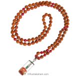  Rudraksha - Red Coral Necklace