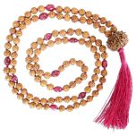  Rudraksha – Ruby Mala in Thread