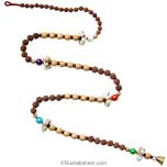 Rudraksha Mala Line for Hanging with Bell