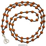  Rudraksha Mala with Om Pendant