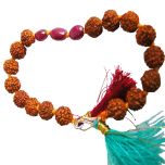  Rudraksha Ruby Bracelet