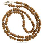  Sandalwood Silver Necklace 4mm