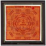 Saraswati Yantra - Framed