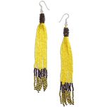  Seed Bead Earring Yellow