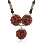 Rudraksha Education Necklace | 4 Mukhi Rudraksha | 6 Mukhi Rudraksha | Saraswati Power Pendant | Authentic Energised Rudraksha for Artists