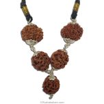  TRINITY Pendant | Combination of 3 Mukhi Rudraksha and 10 Mukhi Rudraksha Pendant in Silver| With the power of Brahma, Vishnu and Mahesh | For Extreme Power