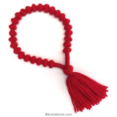 Wool Mala | Handmade Knotted Light Weight Wool Japa Mala Rosary 7-8 mm