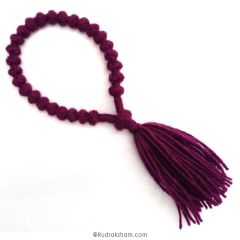 Wool Mala | Handmade Knotted Light Weight Wool Japa Mala Rosary 8-10 mm