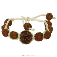 6 Mukhi Rudraksha Thread Bracelet