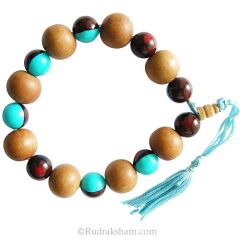 White Sandalwood Mala Bracelet 14mm | Chandan Bracelet