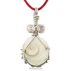 Gomati Chakra Silver Pendant, Gomti Chakra Pendant for evil eye protection