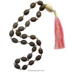  Lotus Seed Japa Mala in Copper