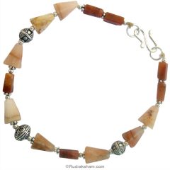 Orange and Brown Stone Bracelet