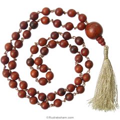  Red Sandalwood Mala In Copper