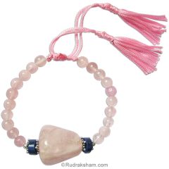  Rose Quartz and Lapis Lazuli Wrist Band