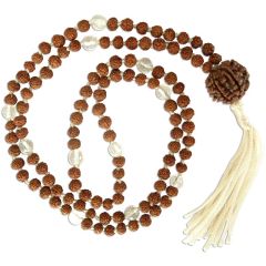  Rudraksha – Sphatik Mala in Thread