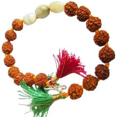  Rudraksha Cats Eye Bracelet