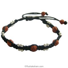 Rudraksha Silver Bracelet