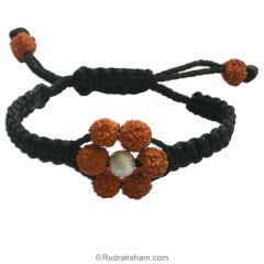 Rudraksha Wrist Band with Silver Ball