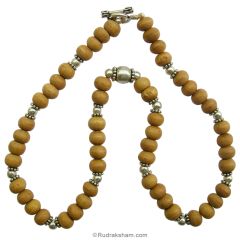  Sandalwood Silver Mala 7.5mm